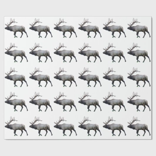 Willow Wapiti elk Cadeaupapier (Vlak)