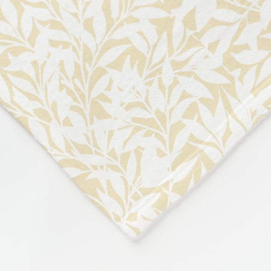 Willow Whorl Silhouette - Yellow Fleece Deken (Hoek)