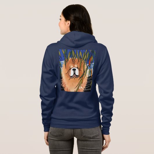 WILLOW WIND - Kreukblauw zip-bevestigd sweatshirt (Achterkant volledig)