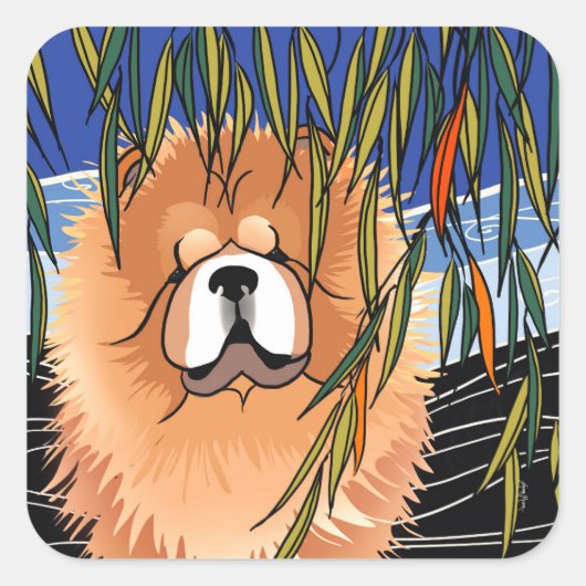 WILLOW WIND - stickers met Chow (Voorkant)