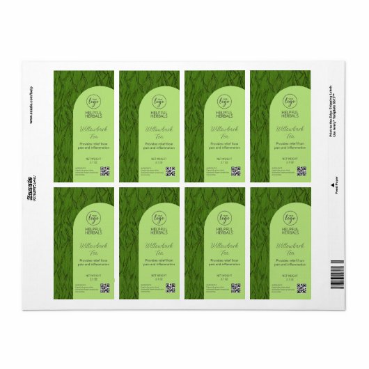 Willowbark Thee Labels (Full Sheet)