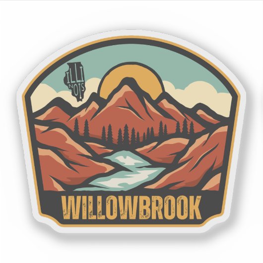 Willowbrook, Illinois Sticker (Voorkant)