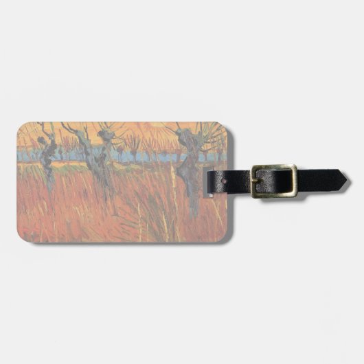 Willows at Sunset by Vincent van Gogh Bagagelabel (Voorkant horizontaal)