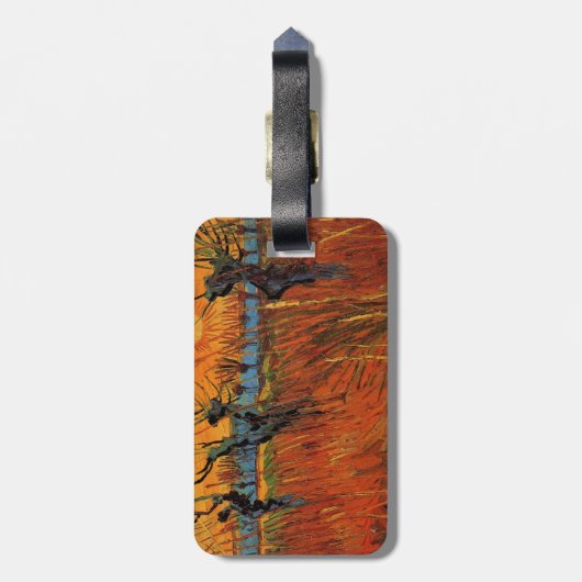 Willows at Sunset by Vincent van Gogh Bagagelabel (Achterkant verticaal)