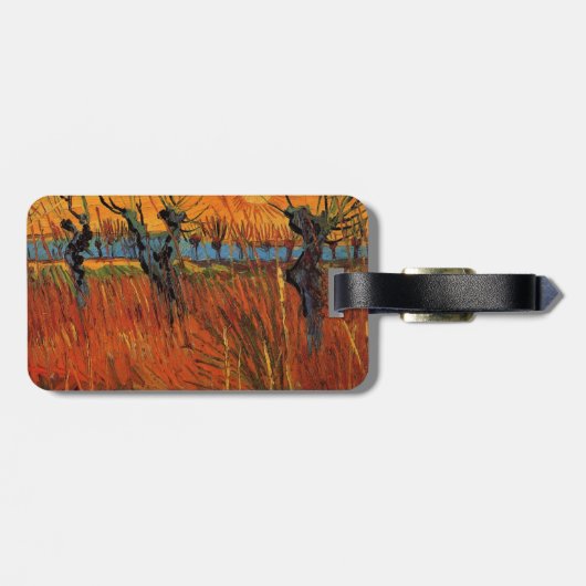 Willows at Sunset by Vincent van Gogh Bagagelabel (Achterkant horizontaal)