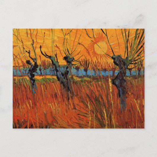 Willows at Sunset by Vincent van Gogh Briefkaart (Voorkant)