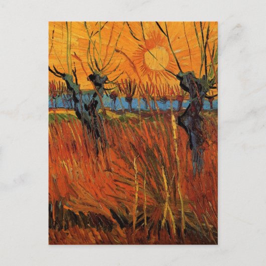 Willows at Sunset by Vincent van Gogh Briefkaart (Voorkant)