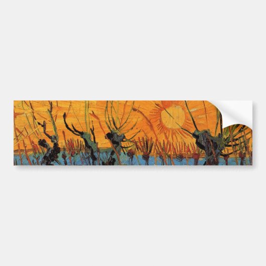 Willows at Sunset by Vincent van Gogh Bumpersticker (Voorkant)