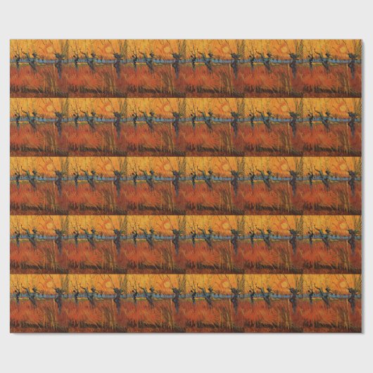 Willows at Sunset by Vincent van Gogh Cadeaupapier (Vlak)