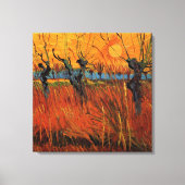 Willows at Sunset by Vincent van Gogh Canvas Afdruk (Voorkant)