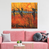 Willows at Sunset by Vincent van Gogh Canvas Afdruk (Insitu (Woonkamer))
