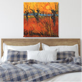 Willows at Sunset by Vincent van Gogh Canvas Afdruk (Insitu (Slaapkamer))