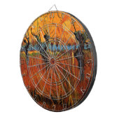 Willows at Sunset by Vincent van Gogh Dartbord (Voorkant Rechts)