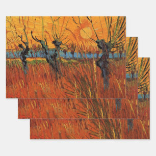 Willows at Sunset by Vincent van Gogh Inpakpapier Vel