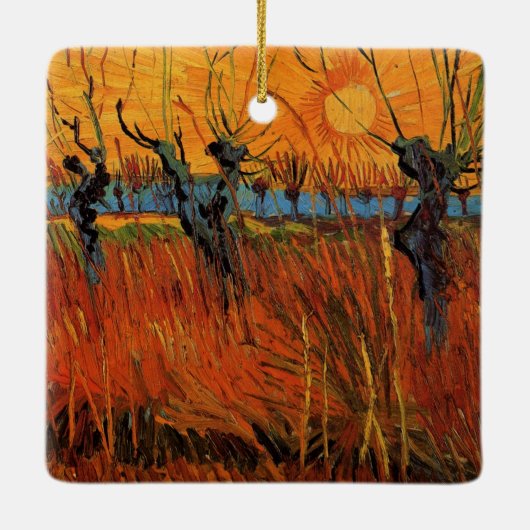 Willows at Sunset by Vincent van Gogh Keramisch Ornament (Achterkant)