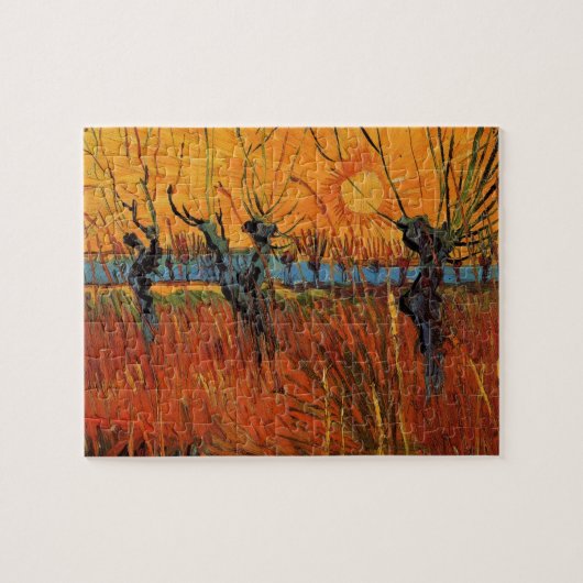 Willows at Sunset by Vincent van Gogh Legpuzzel (Horizontaal)