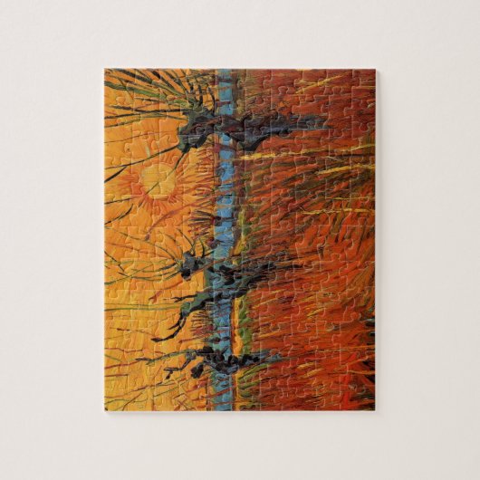 Willows at Sunset by Vincent van Gogh Legpuzzel (Verticaal)