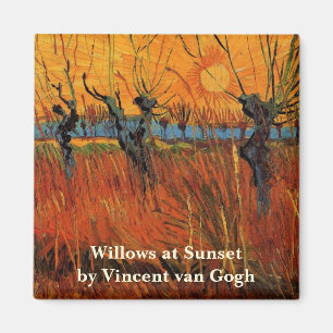 Willows at Sunset by Vincent van Gogh Magneet
