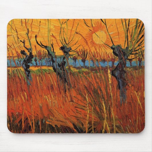 Willows at Sunset by Vincent van Gogh Muismat (Voorkant)