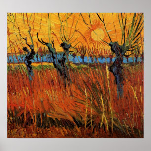 Willows at Sunset by Vincent van Gogh Poster
