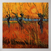Willows at Sunset by Vincent van Gogh Poster (Voorkant)