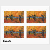 Willows at Sunset by Vincent van Gogh Rechthoekige Sticker (Vel)