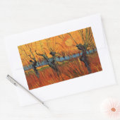 Willows at Sunset by Vincent van Gogh Rechthoekige Sticker (Envelop)