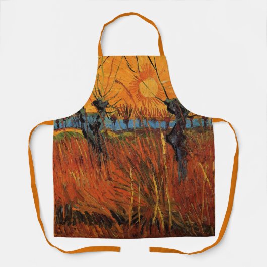 Willows at Sunset by Vincent van Gogh Schort (Voorkant)