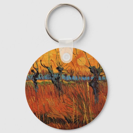Willows at Sunset by Vincent van Gogh Sleutelhanger (Voorkant)