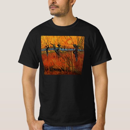 Willows at Sunset by Vincent van Gogh T-shirt (Voorkant)