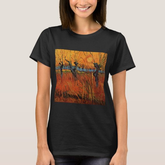 Willows at Sunset by Vincent van Gogh T-shirt (Voorkant)