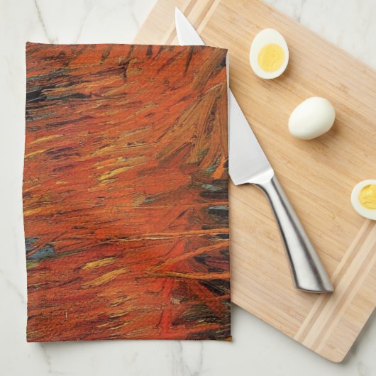 Willows at Sunset by Vincent van Gogh Theedoek (Quarter Fold)