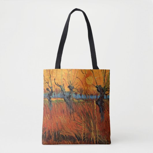 Willows at Sunset by Vincent van Gogh Tote Bag (Voorkant)