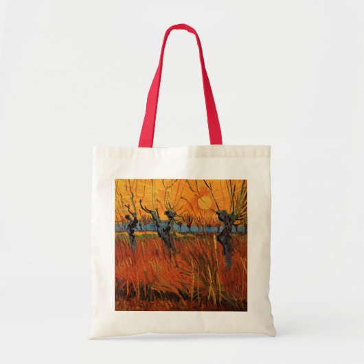 Willows at Sunset by Vincent van Gogh Tote Bag (Voorkant)