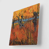 Willows at Sunset by Vincent van Gogh Vierkante Klok (Hoek)