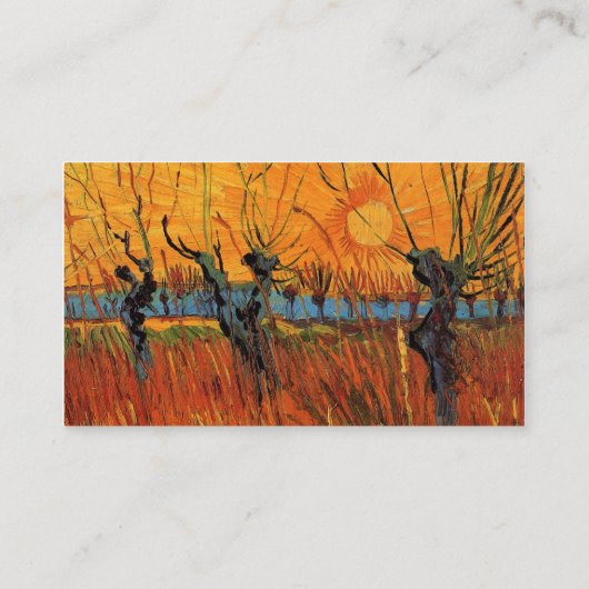 Willows at Sunset by Vincent van Gogh Visitekaartje (Achterkant)