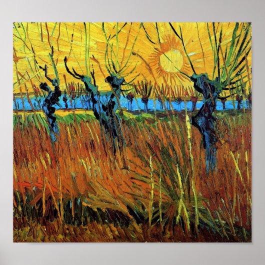 Willows at Sunset (F572) Van Gogh Fine Art Poster (Voorkant)