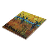 Willows at Sunset (F572) Van Gogh Fine Art Tegeltje (Zijkant)