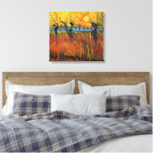 Willows at Sunset, Vincent van Gogh Canvas Afdruk (Insitu (Slaapkamer))