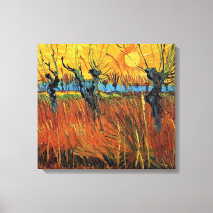 Willows at Sunset, Vincent van Gogh Canvas Afdruk