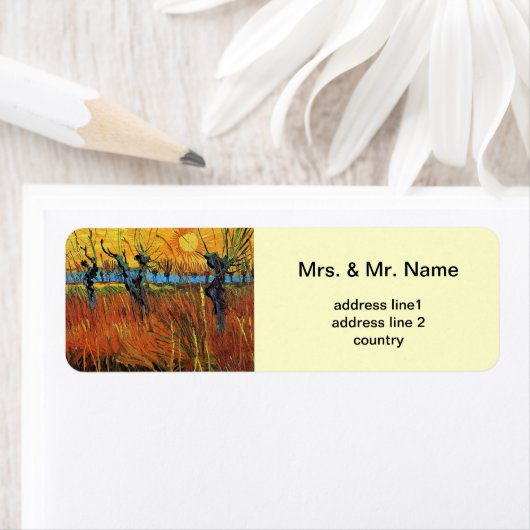 Willows at Sunset, Vincent van Gogh Etiket (Insitu)