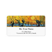 Willows at Sunset, Vincent van Gogh Etiket (Voorkant)