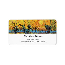 Willows at Sunset, Vincent van Gogh Etiket