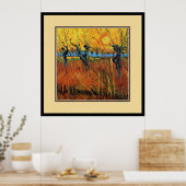 Willows at Sunset, Vincent van Gogh Poster (Keuken)