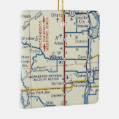 Willows CA  Map Keramisch Ornament (Rechts)