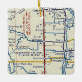 Willows CA  Map Keramisch Ornament (Voorkant)