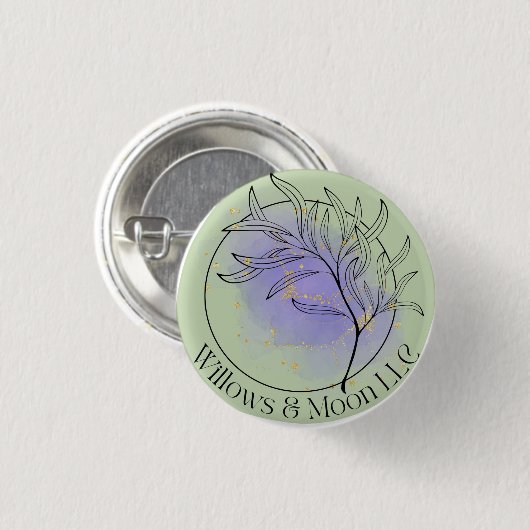 Willows & Moon Logo Pinback Button (Voorkant /achterkant)