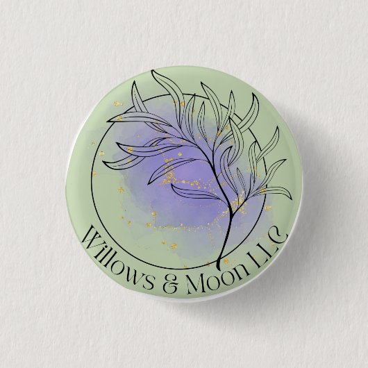 Willows & Moon Logo Pinback Button (Voorkant)
