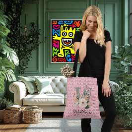 Willow's sierlijke kracht - Boho Floral Monogram Crossbody Tas