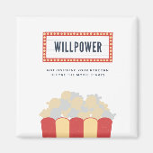 Willpower not finishing your popcorn magneet (Voorkant)